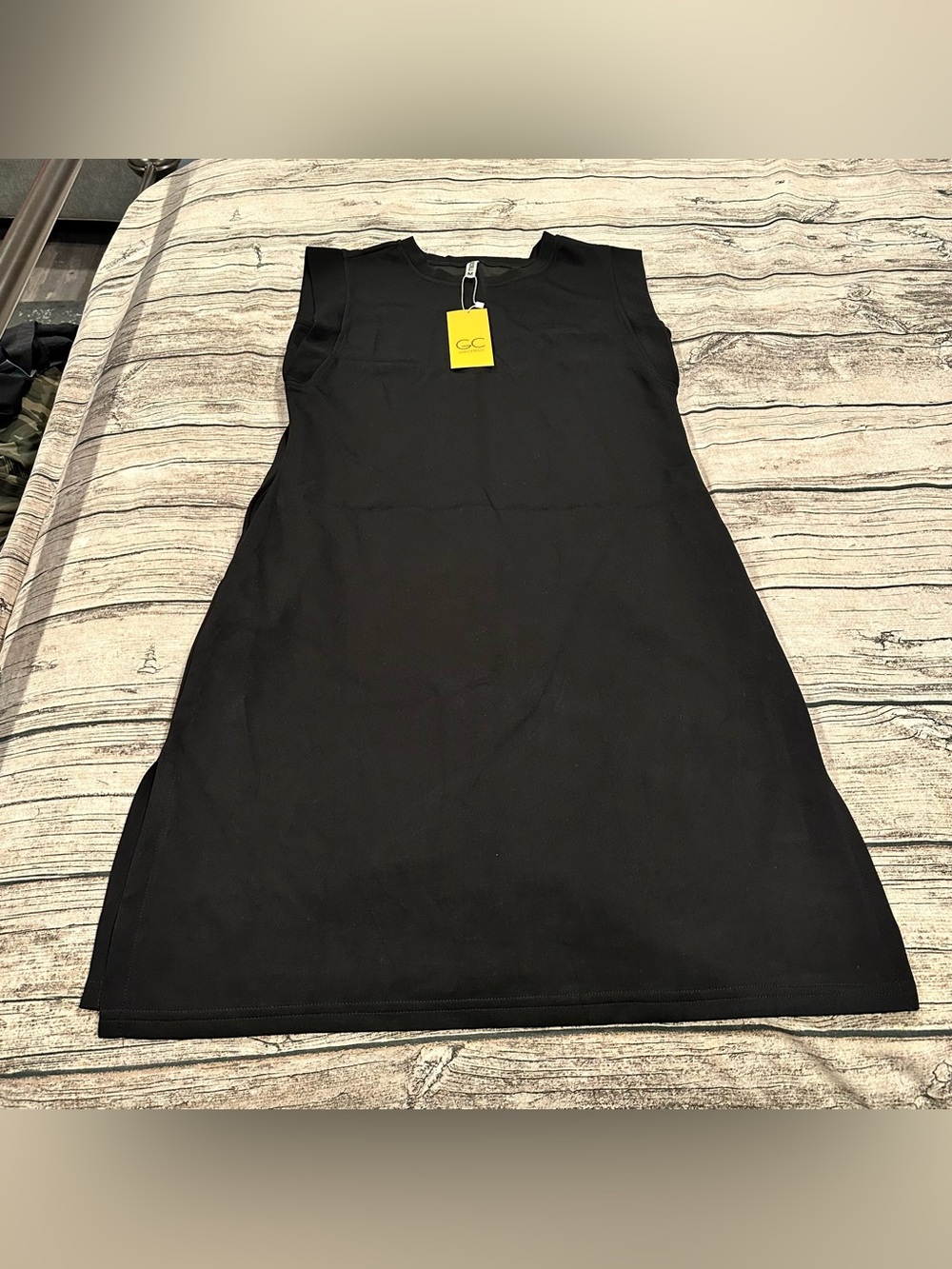 NWT Amazon Grecerelle Black Sleeveless Shift Dress Size medium